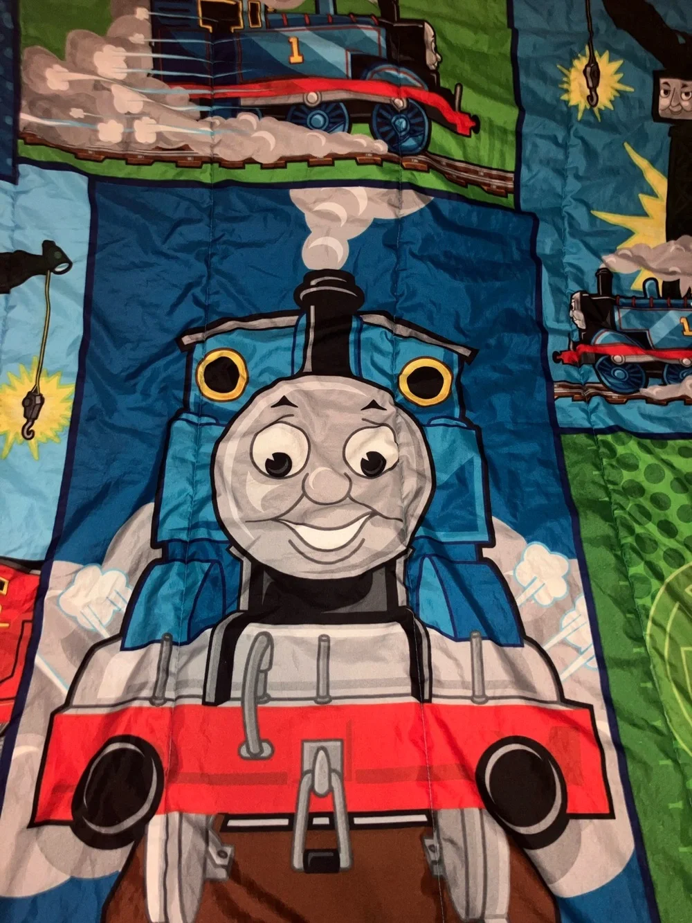 Thomas & Friends Kids Comforter Twin Reversible 2001 Vintage Red Blue Green